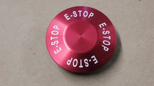 Large Red Anodized Aluminum Mushroom E-stop Push Button Head - Picture 1 of 4