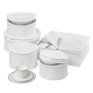Honey-Can-Do SFT-01630 Dinnerware Storage Set, 5-Piece,White - Picture 1 of 5