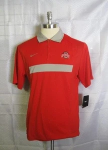 Nike Ohio State Buckeyes NCAA Hot Route Polo M Shirt Brandneu mit Etikett  - Bild 1 von 1