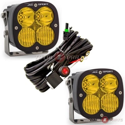 Baja Designs XL Sport Amber Driving/Combo LED Light Pods Pair, Wiring Harness - Image 1 of 2