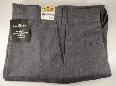 LawPro Polyester Twill Uniform Trousers, TT091, Heather Gray, Size 46, Unhemmed - Image 1 of 4