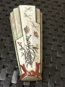 Vintage Chikusa Gold Castle Hand Painted Wall Pocket Vase Made In Japan - Picture 1 of 10