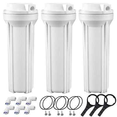 Geekpure 10 Inch Reverse Osmosis RO Filter Housing -1/4" Port-Fit for 2.5"x10"-3 - Image 1 of 4