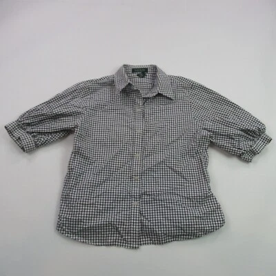 Ralph Lauren Shirt Girls Large Long Sleeves Lightweight Checks Button Up - Image 1 of 4