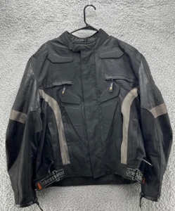 Xelement Men Motorcycle Jacket XL Black Armored Zip-Out Liner Riding Street Gear - Picture 1 of 11