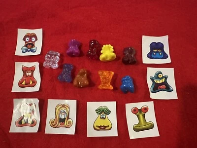 Vintage 90’s Gogo’s Crazy Bones lot 9 Figures With 8- stickers - Image 1 of 4