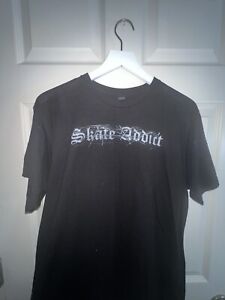 Unisex Adult Large - Black Skate Addict T-Shirt