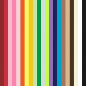 8" x 8" SQUARE CARDSTOCK PAPER PACK - 105 Premium Sheets - 21 Rainbow Colors - Picture 1 of 2