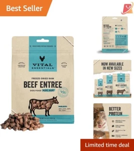 Freeze-Dried Beef Dog Food 5.5 oz Crunchy Nibs High Protein Raw Diet Treats - Picture 1 of 8