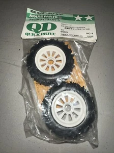 Tamiya Quick Drive Spare Parts Qd Paddle Spike Tires Set Of 2 Rear Wheels Read - Picture 1 of 4