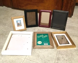 Lote De 7 Marcos De Fotos Pequeños/Medianos De Colección Shabby Chic Arte Fotografías Madera - Imagen 1 de 8