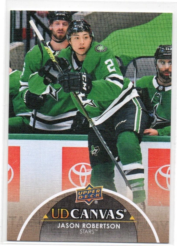 2021-22 Upper Deck Series 2 UD CANVAS #C147 Jason Robertson DALLAS STARS 84 - Image 1 of 1