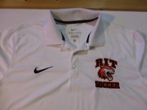 RIT ROCHESTER INSTITUTE OF TECHNOLOGY TIGERS SOCCER NIKE DRI-FIT POLO SHIRT LG 2