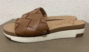 Sam Edelman Adaley Woven Platform Sport Slides Saddle Leather   Women’s Size 9 M - Picture 1 of 7