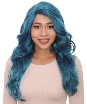 Glamorous Long Blue Style Wig | Stage/Event Fancy Halloween Wig HW-1108A - Image 1 of 4