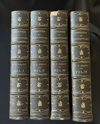 The Comedies of William Shakespeare—4 Volume Set—1899–Leather—Illus by E A Abbey - Image 1 of 4