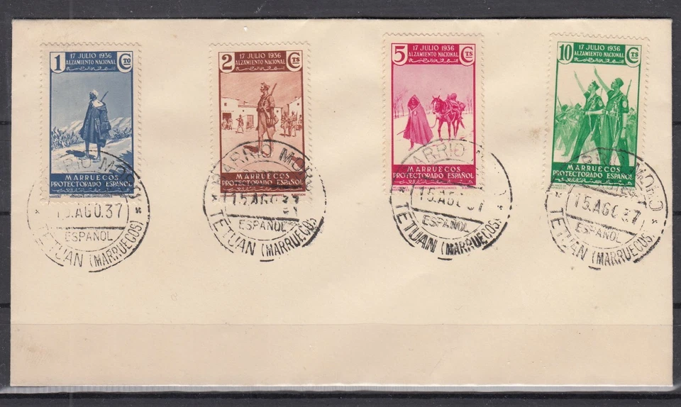 NE20906/ SPANISH MOROCCO – EDIFIL # 169 / 172 ON UNADRESSED COVER - Image 1 of 1