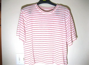 UNIVERSAL THREAD GOODS CO. Women's Blouse Stripe Top Size Large Short Sleeve - Picture 1 of 5