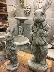 Peter Rabbit Stone Ornament Garden stone animal sculpture cast moulding figure - Picture 1 of 1