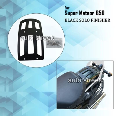 Fit For Royal Enfield "SUPER METEOR 650" Black Solo Finisher Foto 1 de 4