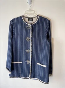 KOOS Of Course Women Size Small Linen Blend Reversible Blazer Jacket Pocket 319 - Picture 1 of 9