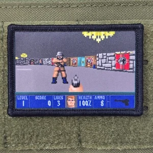 Shooting Nazis Patch Game Moral Tactical Military Army USA Meme Hook & Loop 3x2 - Picture 1 of 8