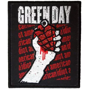 GREEN DAY - TEXTO IDIOTA AMERICANO - PARCHE TEJIDO - NUEVO - BANDA DE MÚSICA GDPAT20 - Imagen 1 de 1