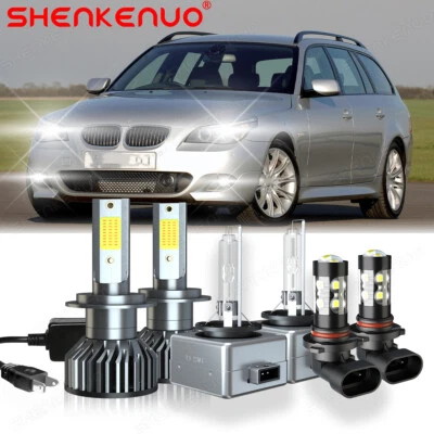 Faros antiniebla LED para BMW 525i 530i 2006-2007 H7 D1S 9145 6000K Foto 1 de 4