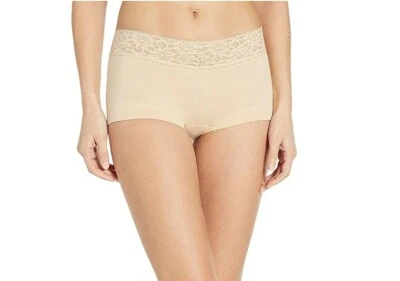 Maidenform 186942 Womens Dream Cotton Lace Boyshorts Latte Lift Size X-Large - Image 1 of 4