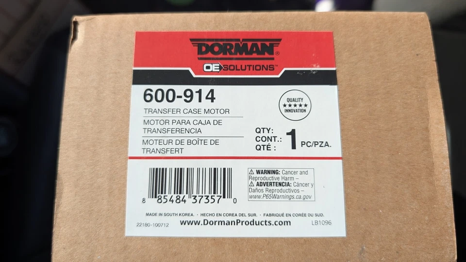 4WD Transfer Case Motor Dorman 600-914 Chevy Cheyenne/Silverado/Colorado GMC Foto 1 de 4