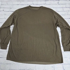 Cabelas Thermo Shirt Herren 3XLT Tall Long Johns Base Layer Oberteil Grün Rundhals - Bild 1 von 11