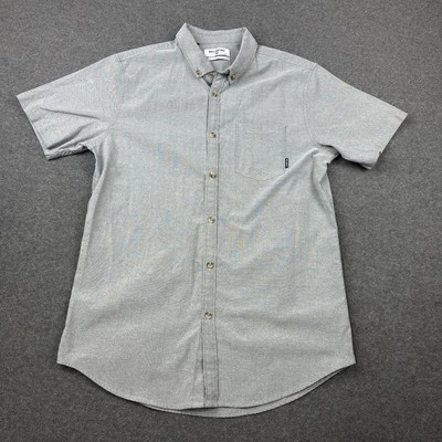 Billabong  Grey Short Sleeve Tailored Fit Shirt Mens Size L surf wear Beach - image 1 of 4