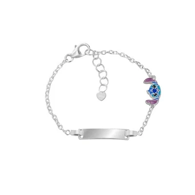 Bracciale Con Targa Bambino Argento 925 Gioiello Disney Stitch trendy cod. BS000 - Immagine 1 di 2