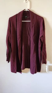 Alfani Plus 0X Open Front Cardigan Rich Malbec NWT - Picture 1 of 13