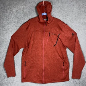 EDDIE BAUER Men’s TXL First Ascent Full Zip Hoodie Fleece Scattered Red - Picture 1 of 9