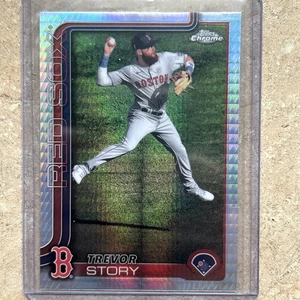 2025 Topps Chrome Trevor Story #232 Prism Refractor-Boston Red Sox - Picture 1 of 5
