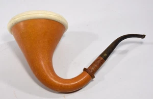 hübsche BIG BEN CALABASH Tabakpfeife Meerschaum Aufsatz & Rosenholz Kürbis - Bild 1 von 7