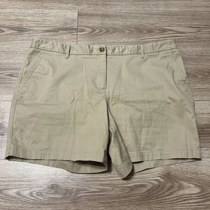 Talbots Women’s Beige Relaxed Chino Short Size 18W (A00) - Picture 1 of 4