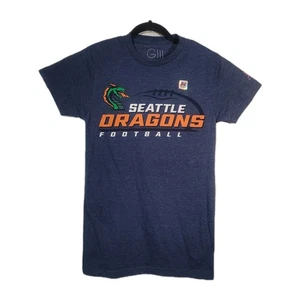 Glll Sports By  Carl Banks XFL Small Seattle Dragons Blue Graphic Tee - Picture 1 of 7