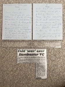 Rare Signed Eve Gibson Letter Guy Wife 617 Squadron Dambuster Autograph WW2 RAF - Picture 1 of 5