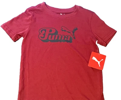 Camiseta Puma Roja para Niño, Talla 4, Nueva con Etiquetas Envío Rápido Gratis Foto 1 de 4