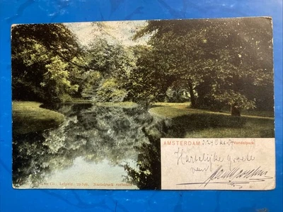 Amsterdam  - Vondelpark • Postkarte Dr. Trenkler & Co. 1904 gelaufen - Bild 1 von 4