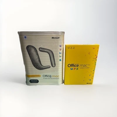 Microsoft Office Mac 2004 Student Teacher + Office Mac 2011 Home Student Lot - Image 1 of 4