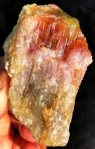 Cristal turmalina color sandía natural 154 g hielo transparente espécime ie3049 - Imagen 1 de 12