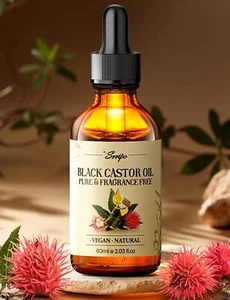 100% Pure Jamaican Black Castor Oil for Hair & Skin, Cold Pressed Organic Hair - Picture 1 of 7