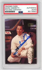 MARIO ANDRETTI Signed 1992 Hi Tech Card #19 - NASCAR Formula 1 Auto Racing - PSA - Picture 1 of 2