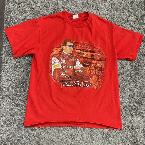 Vintage Bill Elliott Shirt Mens Large Red Million Dollar Bill 2003 NASCAR Cover