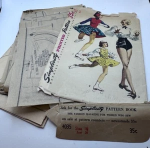 Simplicity Figure Skate Costume Sewing Pattern 4076 Girls Size 10 - Picture 1 of 7