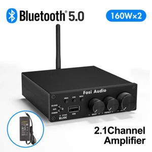 Fosi Audio BL20C Bluetooth Heim Audio Stereo Verstärker Empfänger 2.1 Kanal Amp - Bild 1 von 9