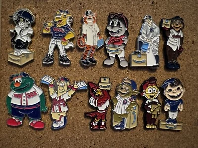 MLB 12 Pin Mascot Peccy Enamel Pins
